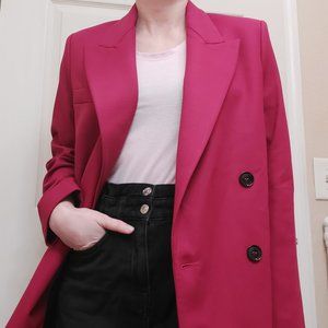 Mango Double-Breasted Structured Blazer